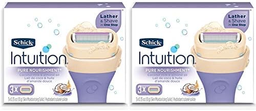 Schick Intuition Pure Nourishment Womens Razor Refills with Coconut Milk and Almond Oil image 2