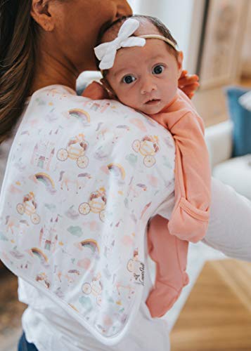 Image of Copper Pearl Premium Baby Burp Cloths - 3-Pack Large Cotton Burp Cloths, Extra Soft Spit Up Rags with 3 Absorbent Layers, Perfect for Baby Girl Gifts (21 inch x 10 inch Size, Enchanted Set)