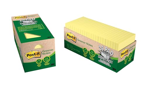 Post-it Greener Notes, 3 in x 3 in, 24 Pads,