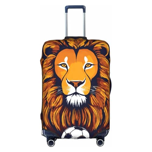 Housse de protection lavable motif lion blanc taille XL en polyester