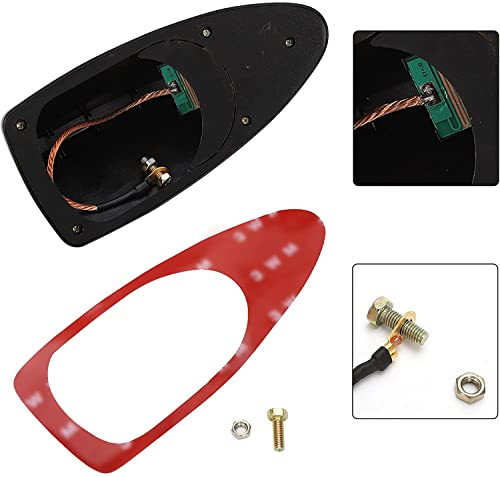 Image of CarFrill Car Shark Fin Antenna Waterproof Radio Signal (Car Shark Fin Antenna Cover-Black)