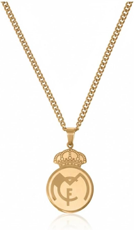 Stainless Steel Necklace | Soccer Pendant with 20" Chain | Silver & 18K Gold Electroplated Stainless Steel Pendant | Football Necklace for Men & Women | Soccer Necklace | Water, Heat, Sweat Resistant | Hypoallergenic