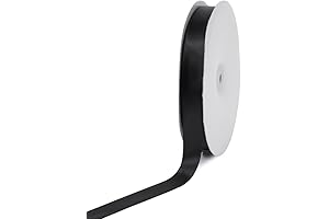 7/8 Inch Superior Black Satin Ribbon by Creative Ideas