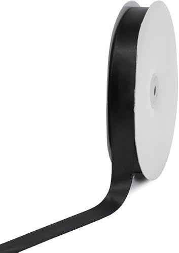 Creative Ideas PSF0708-030 Solid Satin Ribbon, 7/8"/100 yd, Black