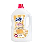 Asevi Laundry Detergent, Washing Liquid Detergent, Laundry Cleanser, 2376 ml, 44 Washes, Marseille Soap