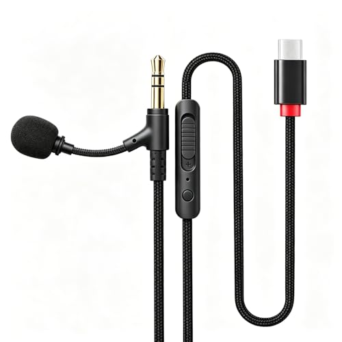 Image of ZORBES Type C to 3.5MM Audio Cable with Mic & Inline Control, 1.5M Nylon Braided 3.5MM Jack to Type C, Volume & Playback Button, Clear Voice Call & Gaming Chat, Compatible with Phone, Tablet & Laptop