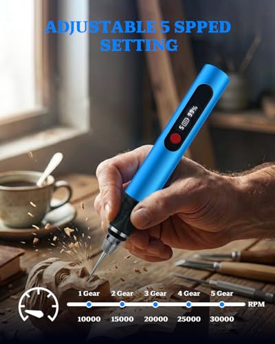 vueowcue Cordless Engraving Pen LCD