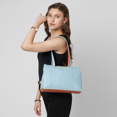 Image of Caprese Basil Small Tote Bag for Women with Comfortable Straps | Stylish, Durable, Multi-Compartment Design for Work, Travel, Shopping | Large Capacity, Ideal for Tab & Essentials