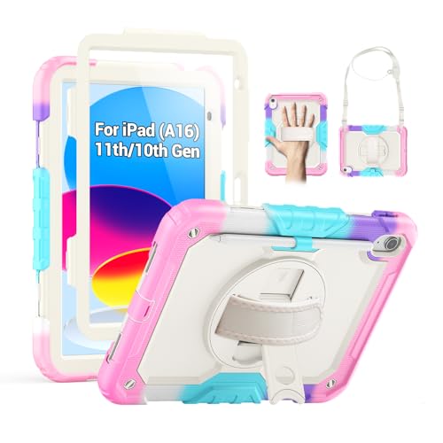 Funda para iPad de 10ª generación antichoque con soporte giratorio de 360 grados