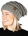 H-6100-2076 Oversized Slouchy Beanie -CONFETTI Dove Grey