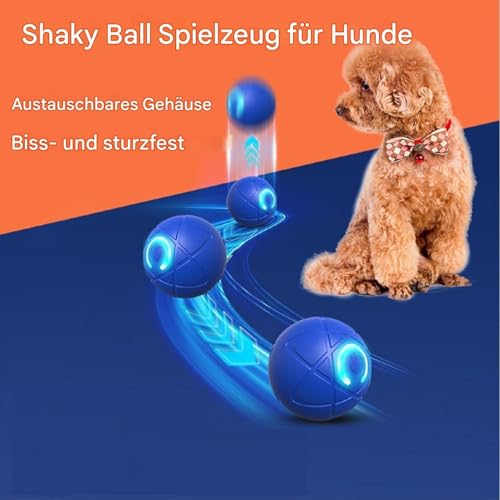 Interaktives Hunde Ball – Automatisch Rollender Ball Hundespielzeug, Mit LED-Lichtern, Aktiver Rollball Für Hunde, Langlebiger Und Verschleißfester, USB-aufladbar, Für Kleine/mittlere/große Hunde