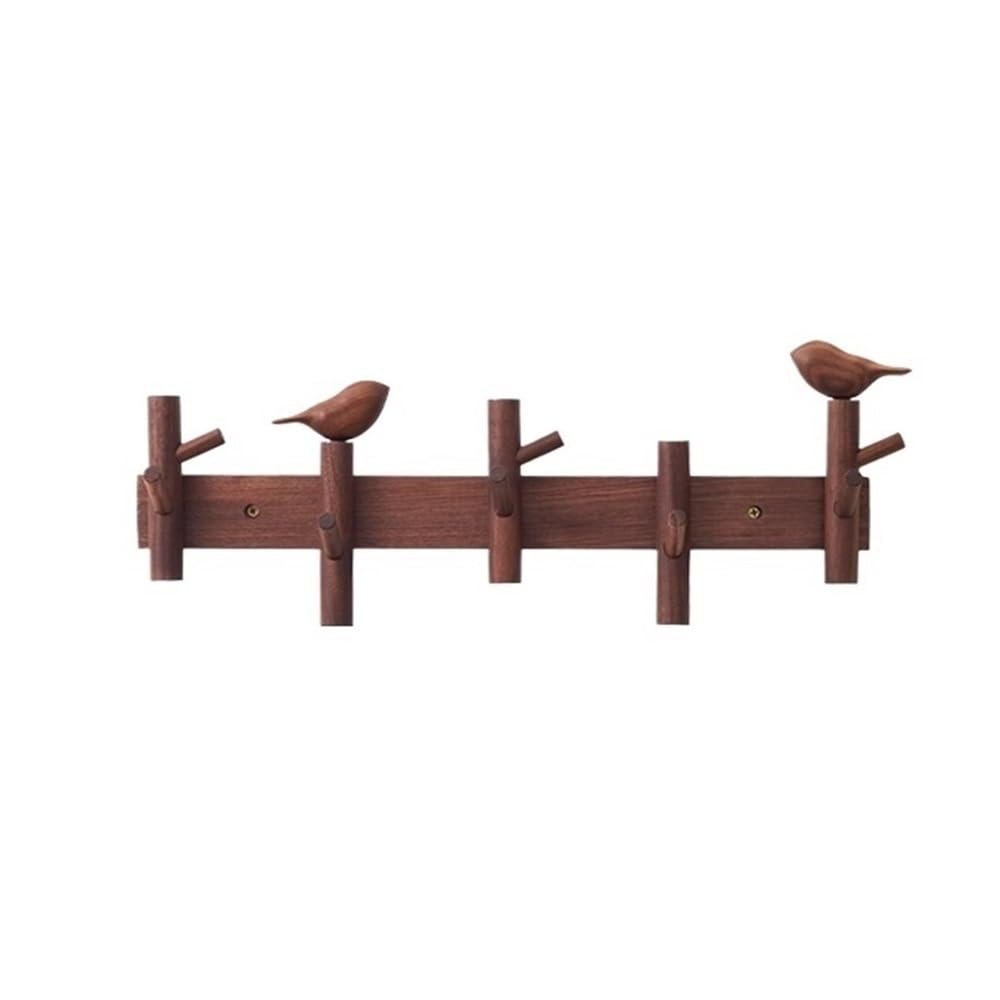 ZYYANSHOP Wall coat rack Creative Wood Storage Coat Hook Living Room Entry Door Wall Mounted Rack Key Hat Hooks