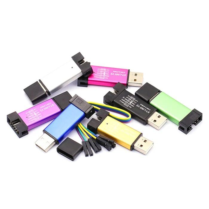 Image of ST Link V2 Programmer For STM8 and STM32 (Random Colour) -ChipTronicX