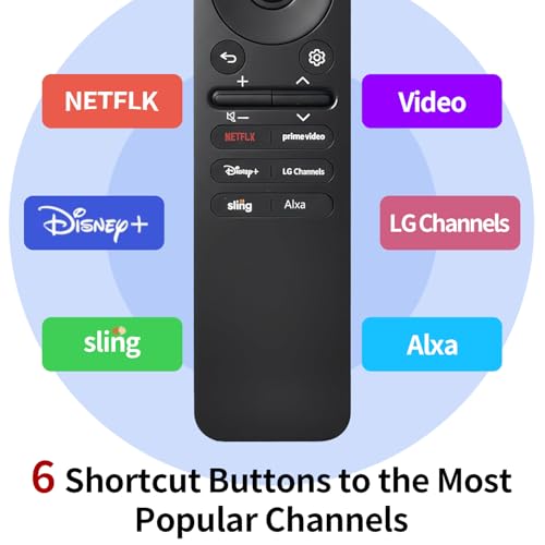 Image of Replacement for LG TV Remote, for All 2019-2025 LG Remote Control for Smart TVs with Voice and Pointer Function, for LG Magic Remote. 2-Year Warranty.