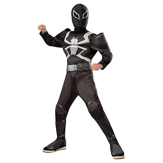 Rubie's Ultimate Spider-Man Agent Venom Deluxe Children's Costume Jumpsuit, Large