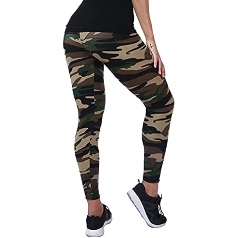 Fioeyr Women's Camouflage Stretch Leggings Cover