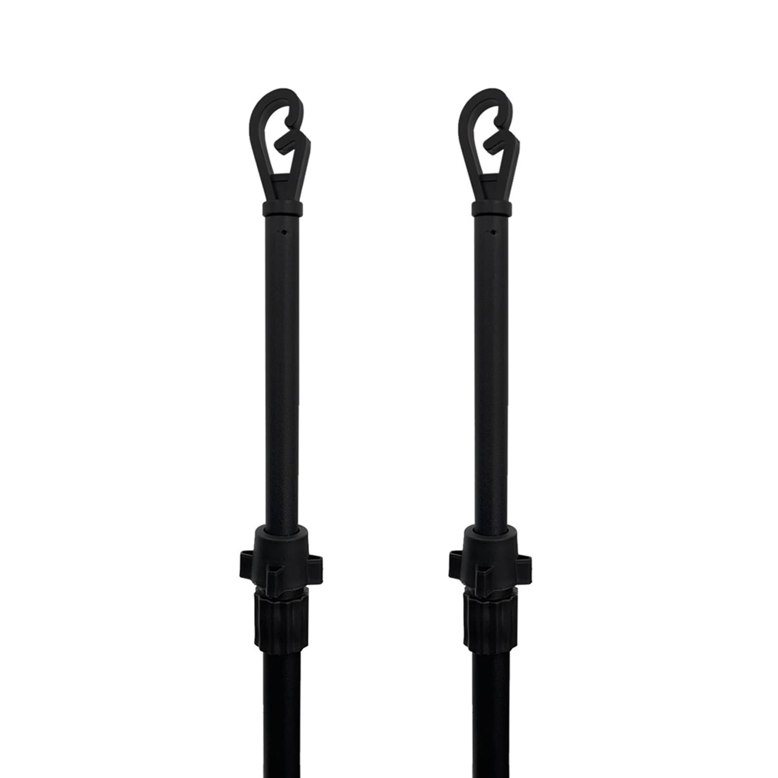 Crystals Black 2.4M Extending Telescopic Laundry Washing Cloth Line Prop Clothes Drying Lines Support (Set Of 2 Cloth Lines)