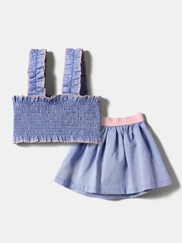 Image of Nautinati Baby Girls Cute Printed Top and Shorts Clothing Set | Age 0-3 Years