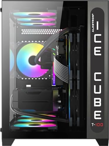 Image of ALKETRON Icecube T100 - Gaming Desktop PC(Professional Edition) with i7 core 14th GEN(Raptor Lake Refresh) Processor and RTX 3060 Graphics 12GB GDDR6 - Fully Assembled PC (3Year Warranty)
