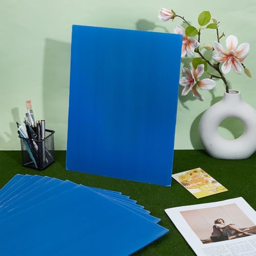 OLYCRAFT 18 Stück Blaue Plakattafel Für Kunsthandwerk Leere Hofschilder 40x30cm Gewellte PP Platten Schaumstoff Plakattafel Gewellte Kunststoffplatten Für Hof Geburtstagspartyschilder