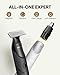 Xpert T Magnetic Electric Beard Trimmer & Shaver, Bikini Intimate Trimmer, with Travel Case, Adjustable Combs Set, 2 Body Kits, Nose Hair Trim Head, Personal Body Grooming for Women Men, White