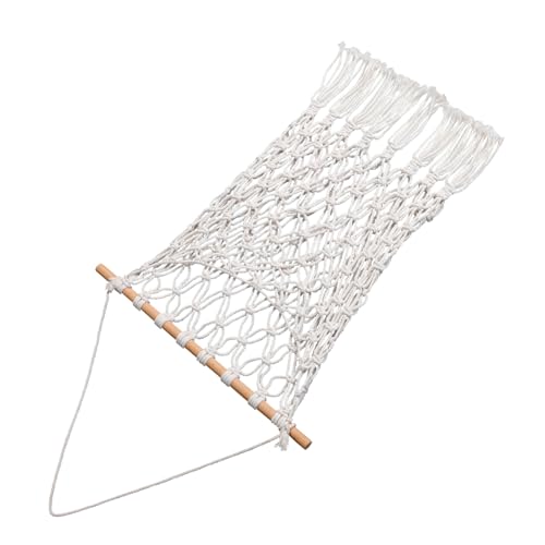 STOBAZA Hanging Woven Cotton Rope Storage Net Bag Creative Wall Organizer for Room Efficient and Book Holder Versatile Nursery Decor for Boys