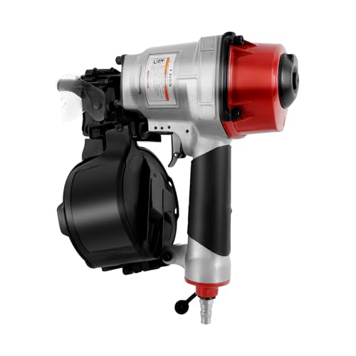 INPAITOO CN55 Pneumatic Coil Siding Nailer, Industrial Pneumatic Nail Gun Coil Siding Nailer, Nailer Pneumatic Roof Nail Gun with Rapid Shooting Engine for Wood Pallets, Packing Boxes, Fences