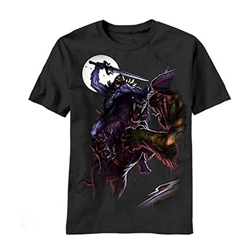 Mens Skeletor in Battle Black T-Shirt Medium
