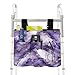 Cugasmaru Walker Basket Purple Marble Print Baskets for Walkers for Seniors Folding Walkers Basket Tote Bag with Cup Holder, Hand-Free Carry Pouch Storage Bag