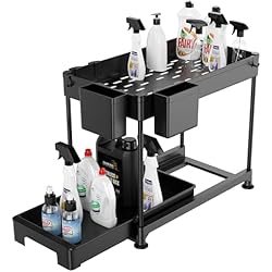 Bajo Fregadero Ikea MARKLE Organizador Bajo Fregadero Cocina 2 Niveles - Organizador Extraible - Estanteria Almacenaje - Armario bajo Fregadero - para Cocina y Baño