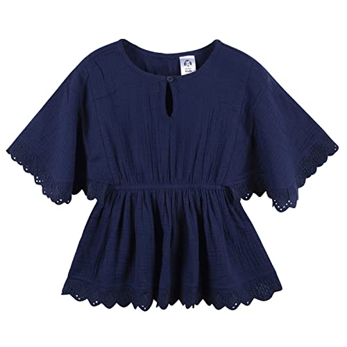Gerber Baby and Toddler Girls Swim Cover Up, Navy, 12 Months - image 1