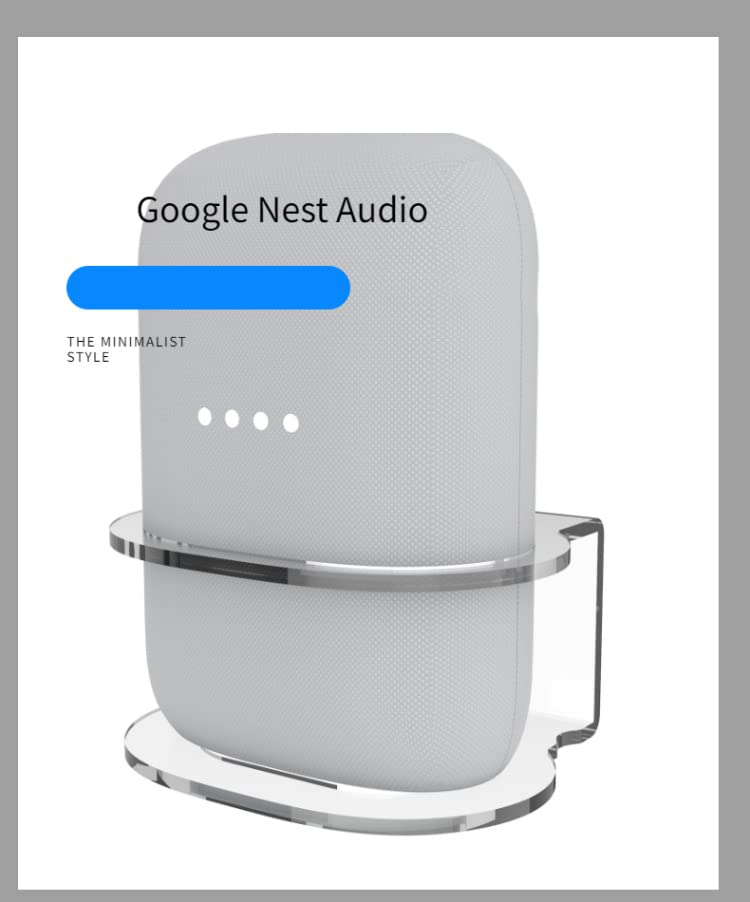 Support mural premium pour Google Nest Audio robuste et transparent