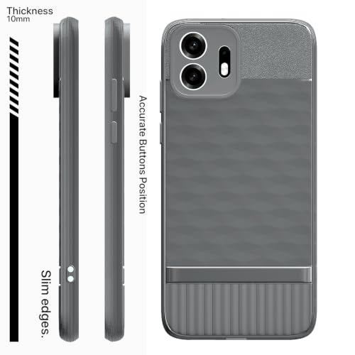 Image of Outlouders Back Cover for OnePlus N6 5G | Full Camera Protection | TPU Soft Flexible Shockproof Bumper Case (Grey)