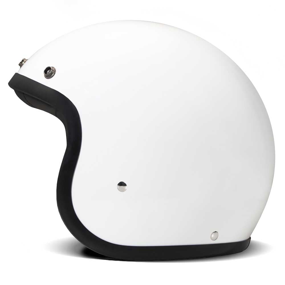 DMD Casco de moto retro sólido blanco abierto ECE22.06