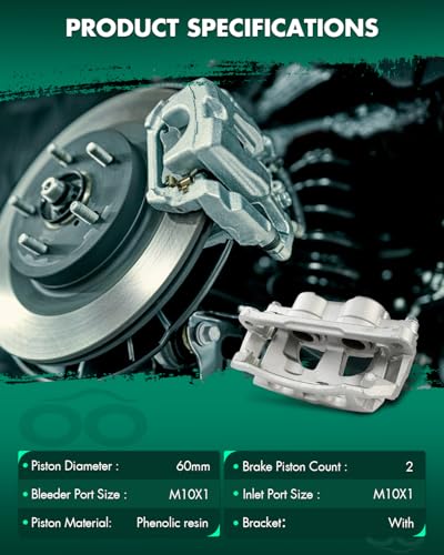 Image of SCITOO - Front Left Disc Brake Caliper Assembly w /Bracket For Dodge,For Ram Models - For 2500 2011-2018,For 3500 2011-2018,For Ram 2500 2009-2010,For Ram 3500 2009-2010 18B5173