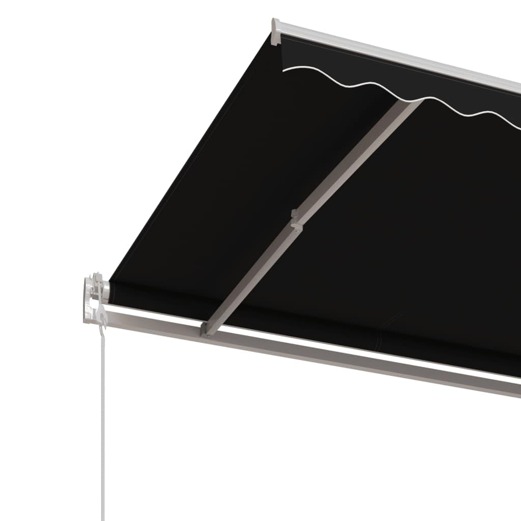 Festnight Store banne Motorisé 5X 3,5 m Store Banne Aluminium avec télécommande Auvent de Terrasse Rétractable aux UV/Vent/Eau pour Patio Balcon-Anthracite-500 x 350 cm