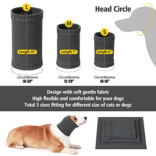 Quiet Ears for Dogs Hats Hoodies Dog's Ear Muffs Headband Noise Ear Protection for Dogs,Grey L - Image 6