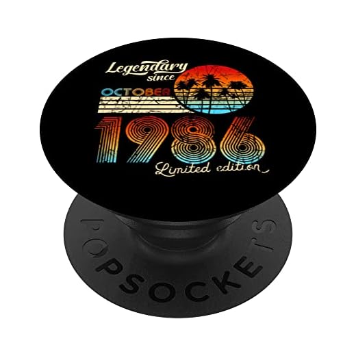 Legendario De Cumpleaños Desde Octubre De 1986 Regalo PopSockets PopGrip Intercambiable
