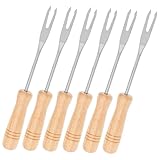 VICASKY 6 Stück Teiliges Fonduegabel Set Edelstahl mit Ergonomischem...