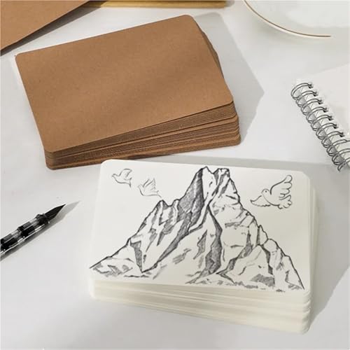 Cartes vierges en papier kraft x240 pour invitation et graffiti écoresponsable - 4