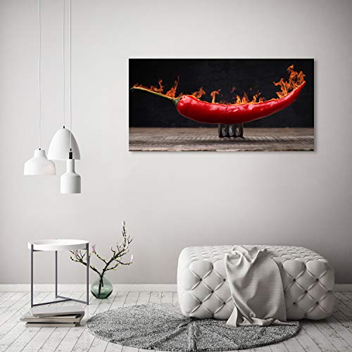 Impression sur verre 120x60 piment rouge panorama - 4
