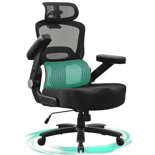 750lbs Big and Tall Office Chair for Heavy People, Oversized Ergonomic Desk Chair with Dual Lumbar Support, 5D Adjustable Armrests, Wide Thick Seat & 3D Headrest for Home Office Computer Chair