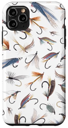 Fly Fishing Lures - Hand Painted Watercolor Illustration �X�}�z�P�[�X iPhone 11 Pro Max �p