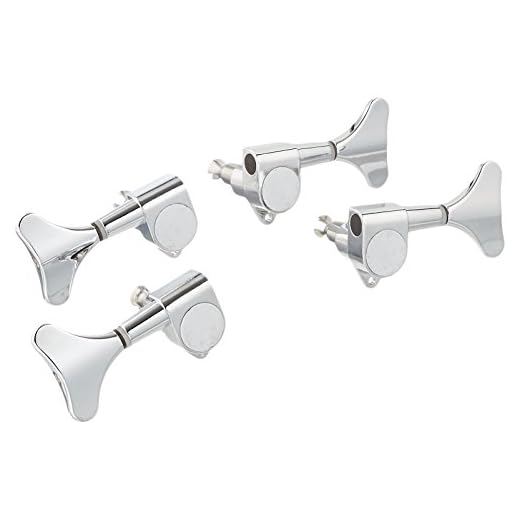 Kmise 1set of 2R2L Guitar Bass Tuner Machine Heads Tuning Pegs Chrome