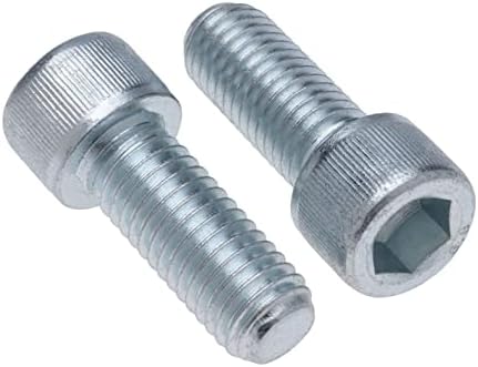Cylinder Head Cap Screws M10 Strenght Sleel Class 8.8 (Pack of 5) Zinc Plated Hex Hexagon Allen Socket Bolts Thread Fasteners Cylindrical Heavy Duty Certified Standard DIN912 (10mm x 60mm)