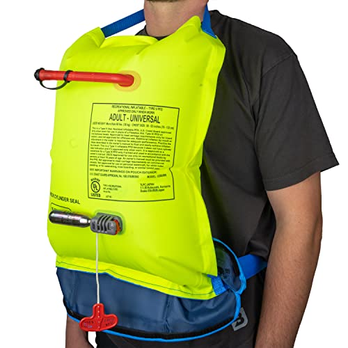 BLUESTORM Cirro 16 Manual Inflatable Belt Pack for Adults | US Coast Guard (USCG) Approved Life Jacket Waist Belt PFD for SUP Paddleboarding, Fishing & More (Teal)
