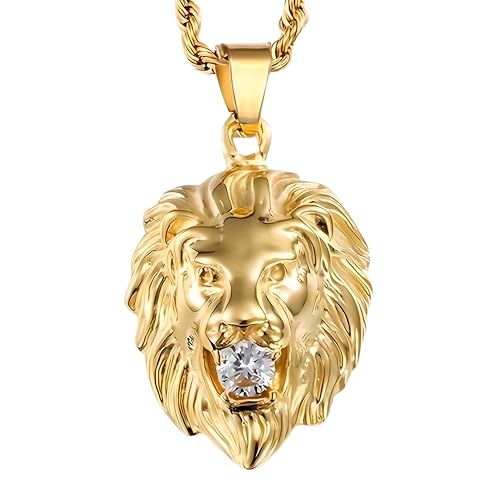 Collier tête de lion en or pour homme, le bijou streetwear parfait pour vos soirées et sorties