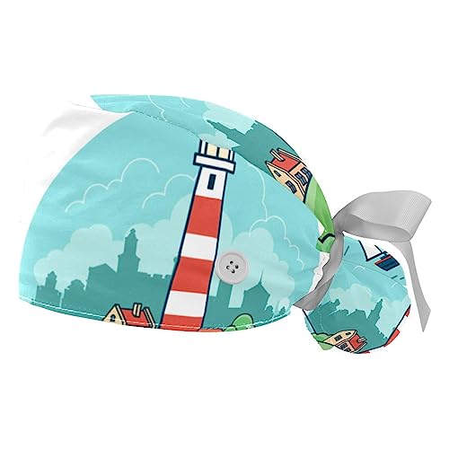 Lot de 2 bonnet bouffant avec bandeau anti-transpiration ajustable VERED