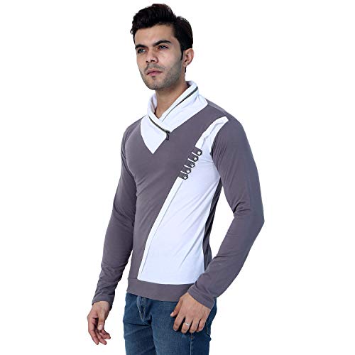 Image of Black Collection Men's Plain Slim Fit Full Sleeve T-Shirt