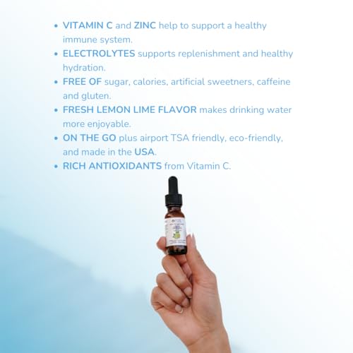 Image of Pure Inventions - Water Enhancer Drops - Delicious, Refreshing Sugar-Free Electrolyte Drops, Antioxidant Vitamin C Support, Zero Calories, No Artificial Sweeteners, Lemon Lime, 12 Servings